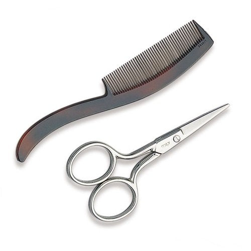 Ultra 3 1/2 Inch Mustache Scissors and Comb