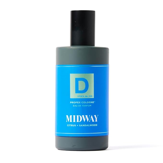 Duke Cannon Proper Cologne Midway | Men's Eau de Parfum | Citrus and Cedarwood | Fresh, Woodsy, Long-Lasting Scent | 1.7 fl oz