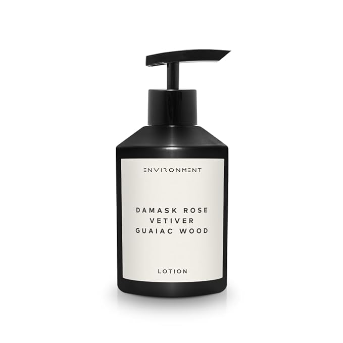 ENVIRONMENT Inspired by 5-Star Resort FMT Lotion, 300ml Luxury Scented Lotion (Damask Rose | Vetiver | Guaiac Wood) Bathroom Luxury, Men & Women High-End Body Lotion, Hand Cream, Dry Skin Treatment