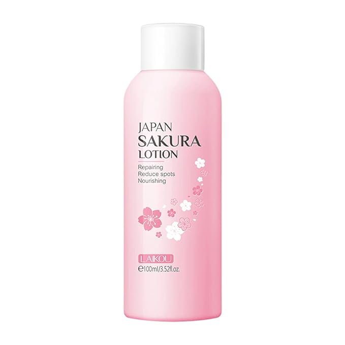 Sakura Face Lotion Moisturizing Essence for Shrink Pores Skin Daily Care, Toner Lotion Hydrating Repair Face Cream Vitamin C Serum Improve Skin Nourishing Facial Cream Softener Skincare