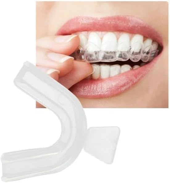 4Pcs Transparent Mouth Guard Silicone Grinding Guard Teeth,Bleaching Trays,Whitening Tray Sleeping Gum Shield for Sports Bruxism Bite Guard Easy to Use,Teeth Grinding Guards,Health Oral Care