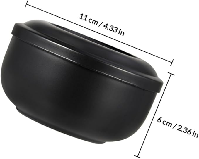Wakauto Stainless Steel Shaving Soap Bowl with Lid Barber Shaving Foaming Container Sturdy Soap Bowl for Bathroom and Travel Use