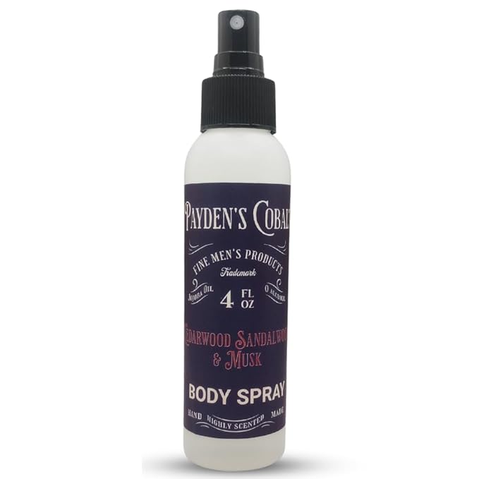 Payden's Cobalt Cedarwood Sandalwood & Musk For Men Scented Body Spray, 4 Oz