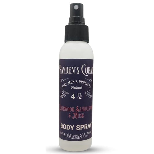 Payden's Cobalt Cedarwood Sandalwood & Musk For Men Scented Body Spray, 4 Oz