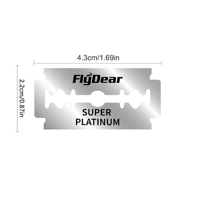 100 Count Double Edge Razor Blades - Men's Safety Razor Blades for Shaving - Platinum Stainless Steel Double Razor Shaving Blades for Men for a Smooth Clean Shave