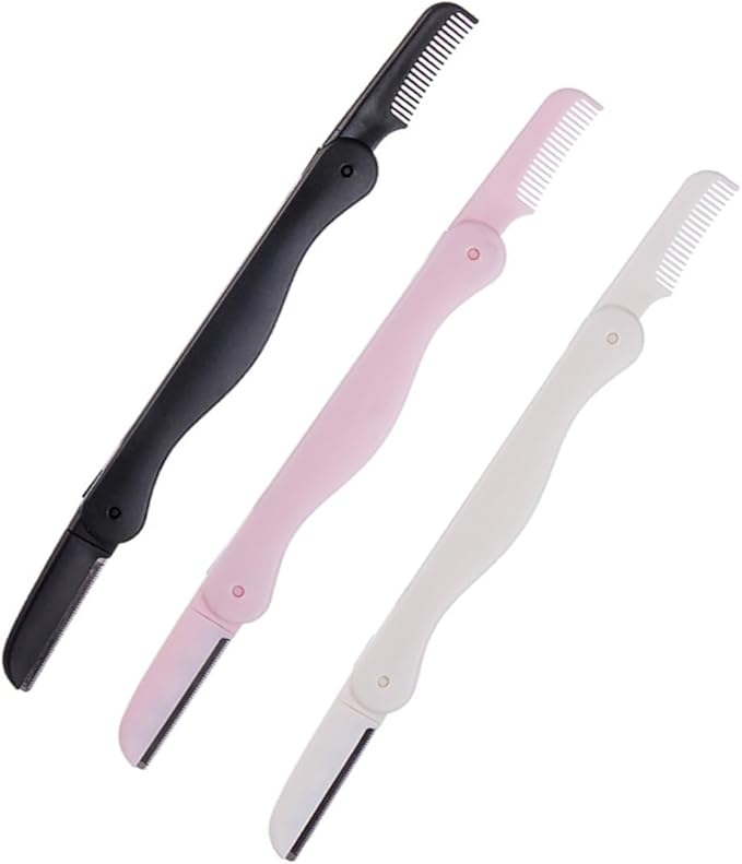 Beaupretty 12pcs Eyebrow Trimmer Set Double-sided for Precision Grooming Portable Hair Shaper Kit for Women Includes White Black White Options for Home and Outdoor Use
