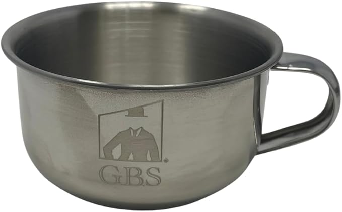 G.B.S Chrome Shaving Bowl, Stainless-steel Unbreakable, Durable for Home, Compliments Any Shaving Razor and Shave Brush