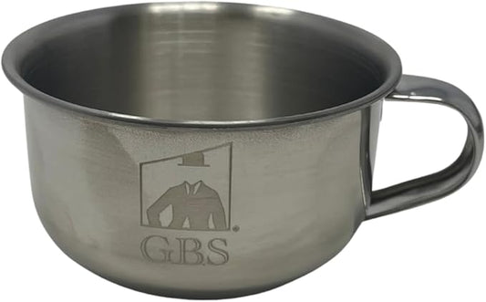 G.B.S Chrome Shaving Bowl, Stainless-steel Unbreakable, Durable for Home, Compliments Any Shaving Razor and Shave Brush