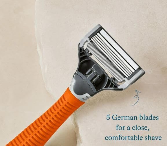 Men's Razor Blade Refills, 4 Count, Sharper 5-Blade, For Close and Comfortable Shaves