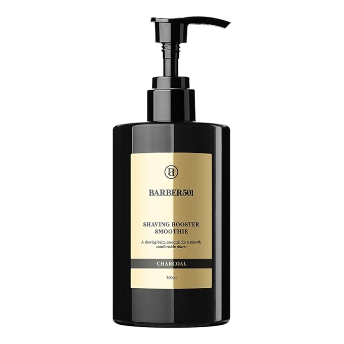 Barber501 Shaving Booster Smoothie Shaving Cream Men, Shaving Gel, Shave Oil, Travel Shaving Cream (Charcoal)