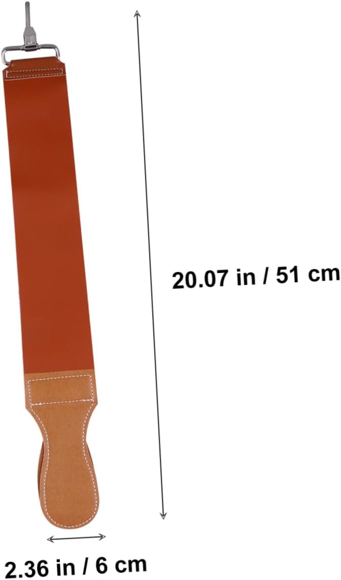 Leather and Canvas Razor Strop Double Layer Sharpening Strap for Straight Razors Knives Durable Easy to Use for Professional Barbers Home Use