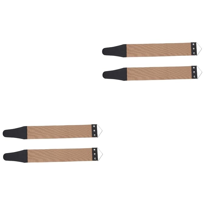 minkissy 4pcs Double-sided Sharpening Strop Tool for Home Use Practical Manual Shaver Polishing Belt Easy to Use Barber Quality Convenient Hanging Design for Maintenance