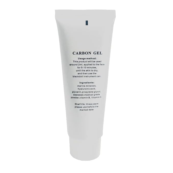 80ml Carbon Creme Gel, Peeling Facial Cream for Blackhead Removal & Skin Rejuvenation with Light Machine for Laser Skin Treatment & Deep Cleansing