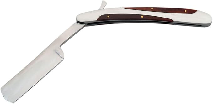 Stainless Steel & Wood Handle Razor with STROP Set