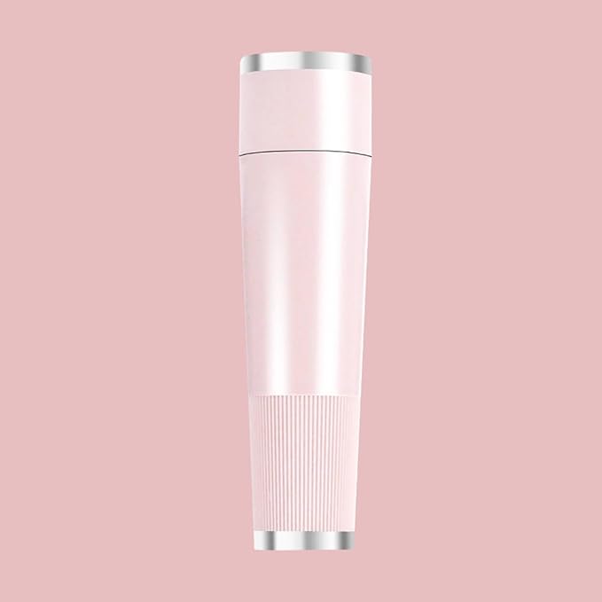 Facial Hair Remover, Painless Electric Face Razor for Coarse Hair, Gentle Micro-Trimming with Led Light, Portable Design for Upper Lip, Chin & Jawline (Pink)