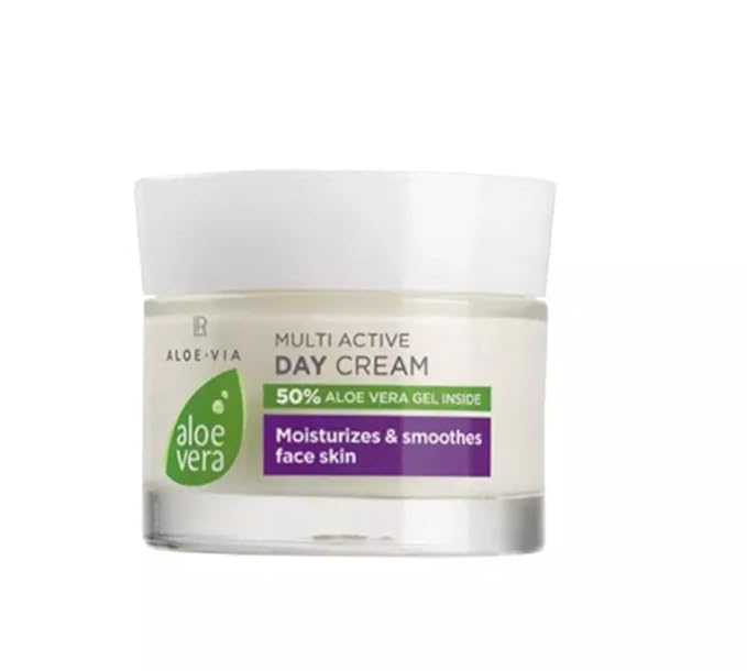 LR Health & Beauty Aloe-Via Aloe Vera Multi Active Day Face Cream – Hydrating Smoothing Daily Moisturizer for Women & Men – Aloe Vera Day Cream for Soft Skin 50 ml / 1.7 fl.oz