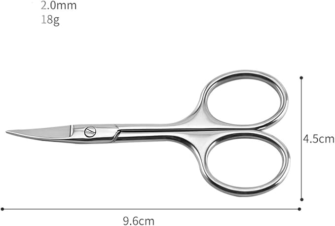 Wakauto 4pcs Stainless Steel Colorful Beard Scissors and Mustache Trimming Shears with Curved Tips for Men Home DIY Facial Hair Grooming Random Color Random Color