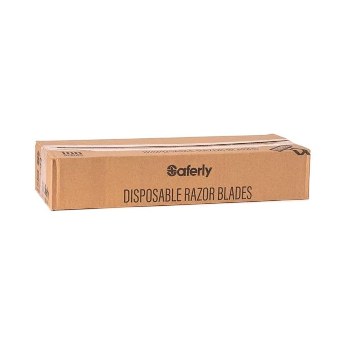 Saferly Double Blade Disposable Razors for Women and Men Shaving and Body Hair Removal, Bulk Box of 100