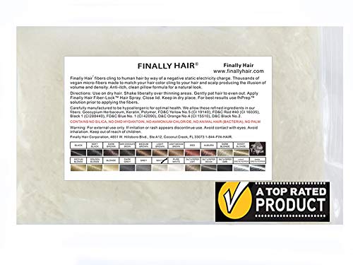 Finally Hair Fibers Refill Bag - 56 Grams of Premium Hair Loss Concealer in a Refill Bag (Off White)