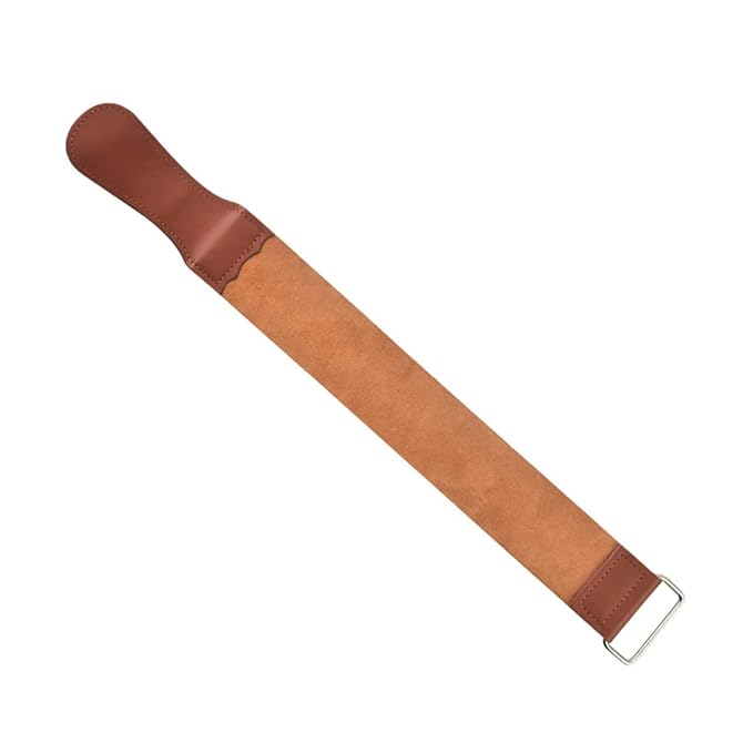 Double-Sided Razor Strop Tool for Shaver Sharpening Convenient Hair Removal Accessory for Home Use Sturdy Leather Strap Clip