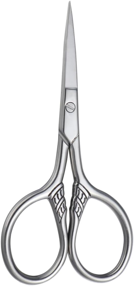 Ipetboom Men's Beard Scissors Mustache Scissors Hair Removal Stainless Steel Barber