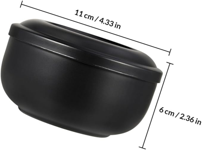 DECHOUS Stainless Steel Shaving Soap Bowl with Lid Men’s Foaming Bubble Bowl for Manual Shaving Grooming Accessories