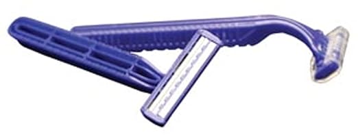 Razor, Premium, Twin Blade, Dark Blue Handle, Clear Plastic Guard, 100/bx, 20 bx/cs