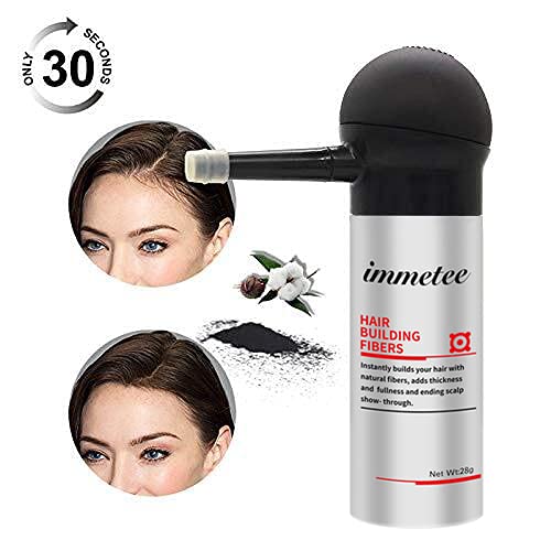 immetee Hair Fibers Pump Fiber Applicator, Spray Application Atomizador Nozzle for Hair Building Fibers Hair Thickening Tools(BLACK)
