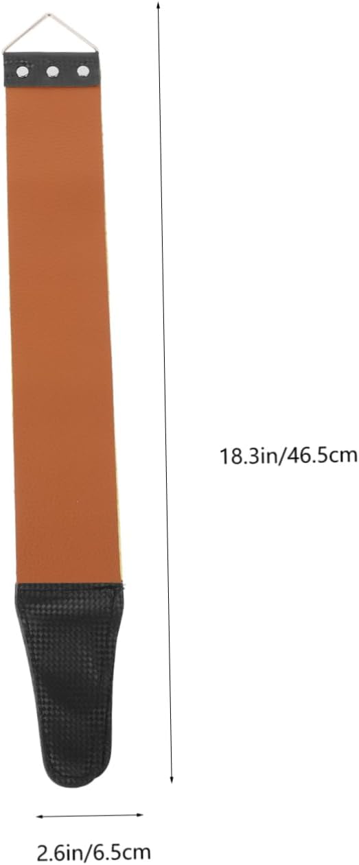 Dual-Sided Razor Strop 2-Piece Set Stainless Steel and Genuine Leather Sharpening Cloth for Men Practical Shaver Tool for Home and Travel Random Color