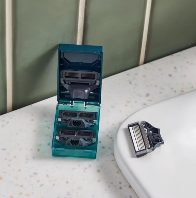 Men’s Razor Blade Refills – 5-Blade Cartridges for Close & Comfortable Shave – Smooth Glide, Reduced Irritation – Compatible Replacement Razors (8count)