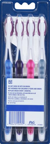 Oral-B 3D White Deep Stain Remover toothbrushes,Toothbrush Soft,Removes 90% of Surface Stains,whitens Teeth,deep Reach,removes Plaque and Stains Tooth Brush,4 Count (Pack of 2)