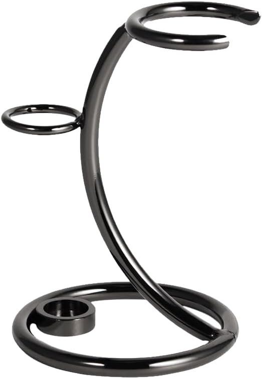 Shaving Razor and Brush Stand, Shave Brush Holder for Safety Razor Storage Holder (Gunmetal)