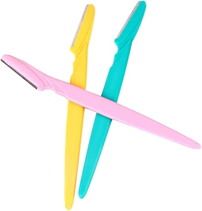 3 Pcs Eyebrow Shaper Cheek HairWomen's Trimmer Shaving Grooming Kit - Random Color Convenient Men's Shaving Grooming Sets (Yellow, green, pink)