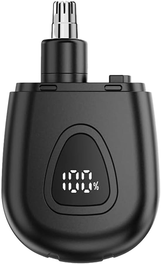 Nose Hair Trimmer for Mens and Women - Professional Painless Eyebrow & Ear Hair Trimmer for Men Women - Battery Operated Trimmer with IPX7 Waterproof - Dual Edge Blades for Easy Cleansing