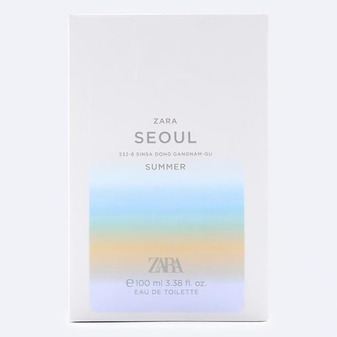Zara Man Seoul 532-8 Sinsa Dong Gangnam-Gu Summer Cologne for Men EDT Eau De Toilette 100 ML (3.38 FL OZ)