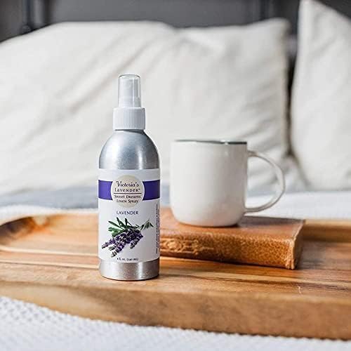 Victoria's Lavender Linen Spray - Aromatherapy Pillow Mist & Linen Spray, Soothing Lavender Essential Oil for Bed & Pillow Comfort, Ideal Holiday Gift, Handmade in Oregon, Made in USA (3 Pack 8 oz)