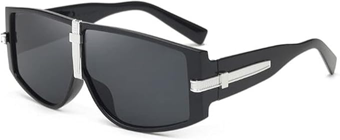 Full-enclosed wide-rim sunglasses new punk style hip-hop glasses men's UV protection sunglasses