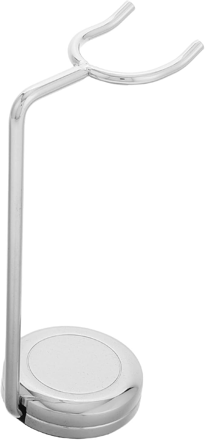 Universal Alloy Shaving Brush and Razor Stand Holder for Men, Compact Shaving Brush Rack with Fast Drying Function, Bathroom Countertop Organizer for Home and Salon Use