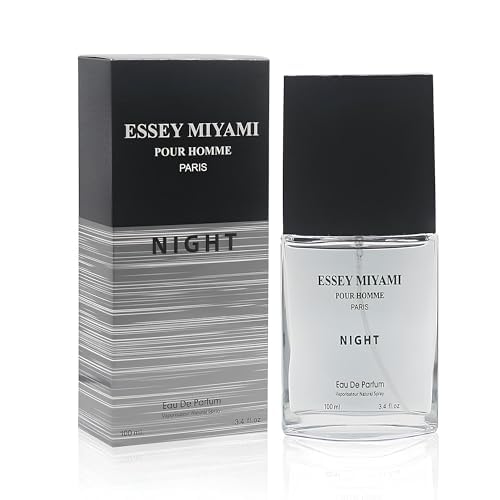 Essey Miyami Night Cologne for Men/Eau de Parfum Natural Spray 3.4 Fl Oz Perfume for Men Suitable for All Skin Type Fragrance Daily Used