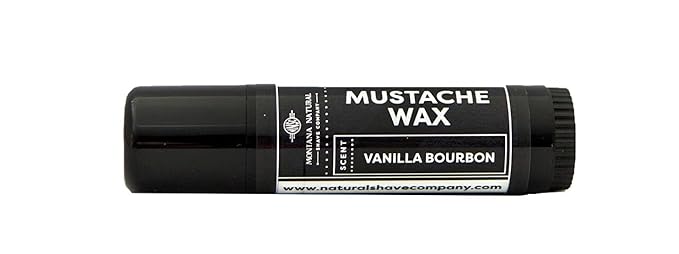 MNSC Vanilla Bourbon Mustache Wax - Medium Hold Balm - All-Natural Beeswax and Plant-Based Oils, Petroleum-Free, Hypoallergenic Ingredients, Handmade in USA