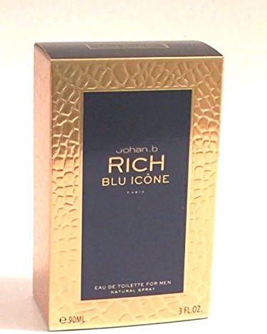 Rich Blu Icone by Johan.B, 3 Oz EDT Spray for Men