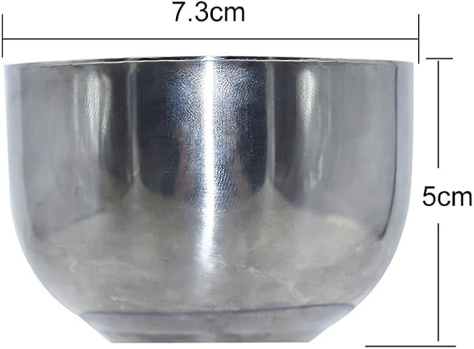 lasenersm 1 Piece Stainless Steel Shaving Soap Bowl Shaving Soap Mug Bowl Shaving Bowl Shaving Foam Bowl Shaving Cream Bowl For Men, 2.87 x 1.97 Inches, Silver