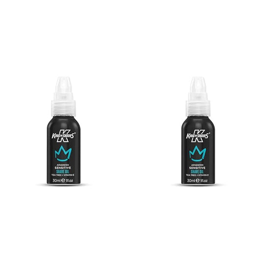 King of Shaves Sensitive Advanced Shaving Oil With Handy Pump TWIN PACK 1.01 fl oz