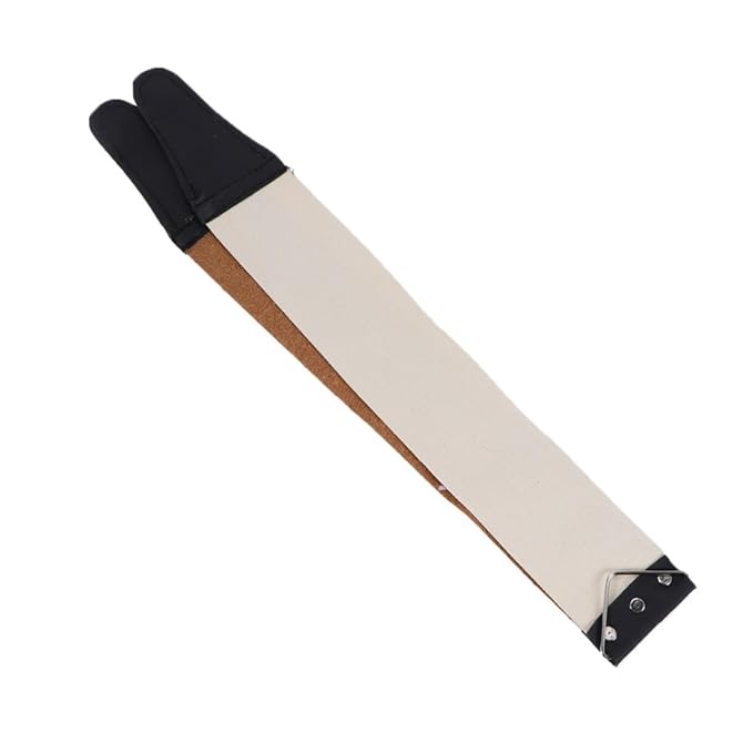 2pcs Leather Strop for Razor Sharpening Double Layer Genuine Cowhide Grinding Cloth for Straight Razors Knives and Scissors Random
