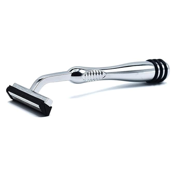 Taconic Shave, Heavyweight All Metal Non-Pivoting Twin Blade Cartridge Razor Compatible with GIllette Trac II, Personna, and Taconic Refills - 10 Cartridges Included