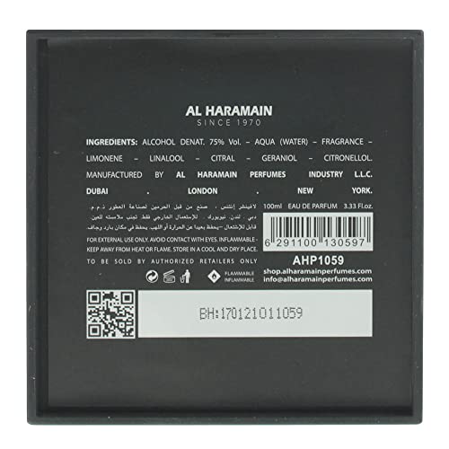 Al Haramain L'Aventure Intense for Men Eau de Parfum Spray, 3.4 Ounce