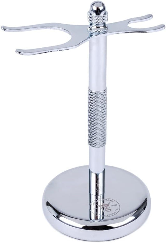 RoyalShave Safety Razor and Brush Stand - Polished Chrome