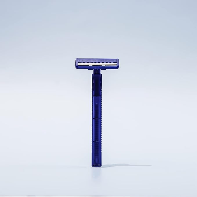 Dorco Fresh Twin Blade Disposable Razors for Men (60 Counts) – Smooth & Comfortable Shave for Men and Women, Non-Slip Handle, Ideal for Sensitive Skin & Travel