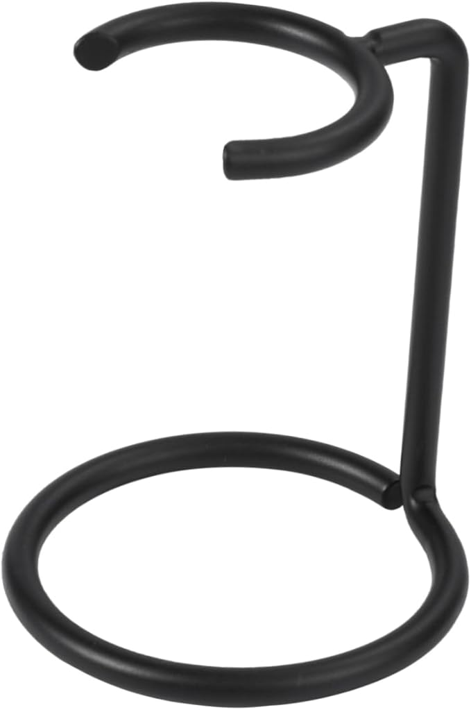 Portable Razor Shaving Brush Holder with Soap Bowl Rack Dual Bracket Design for Tidy Bathroom Organization Compact Beauty Tool Stand Black