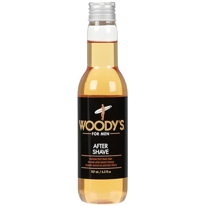 Woody's Aftershave for Men Tonic – Soothing After Shave with Aloe Vera, Calendula & Chamomile to Reduce Irritation, Post Shave, 6.3 fl oz